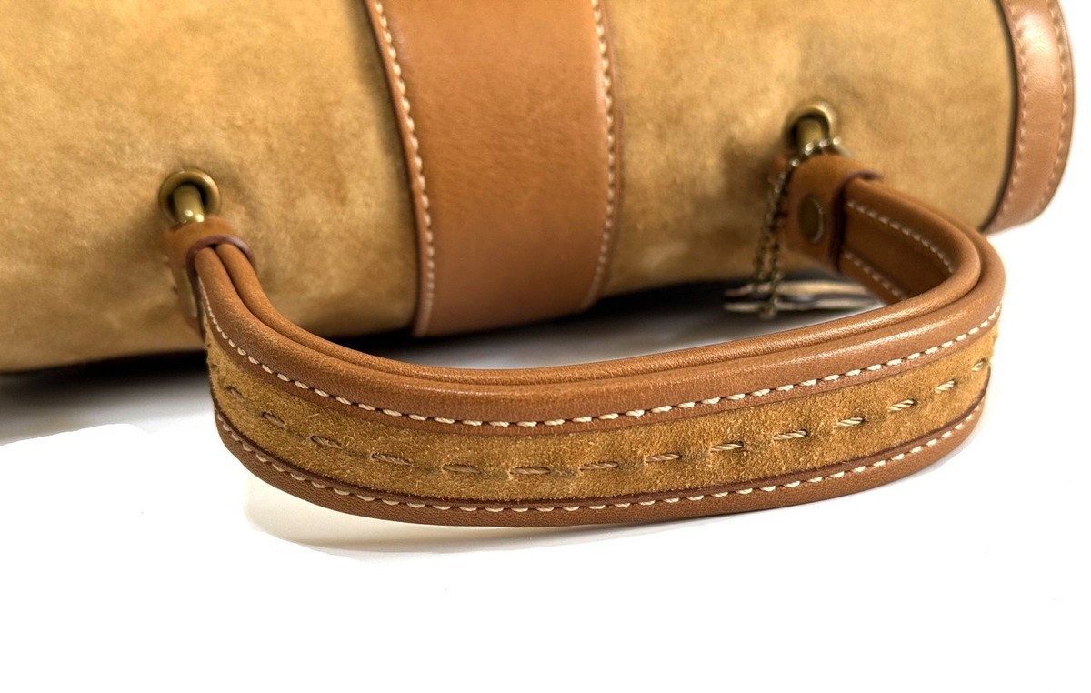 MINT COACH y2k SOHO CAMEL TAN FINE SUEDE TOP HANDLE TOTE BAG 