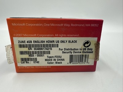 4GB Black Microsoft Zune MP3 Digital Media Player | PARTS ONLY