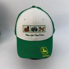 Kids John Deere Future Driver Baseball Cap Green White Embroidered Adjustable