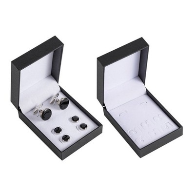 Cufflink Storage Box For Men Practical Plastic Jewelry Case Travel Essential