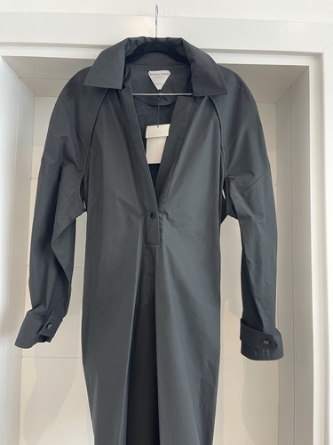New Bottega Veneta Storm-flap Trench Dress - IT 42 Uk 10 Black Colour - Picture 6 of 10