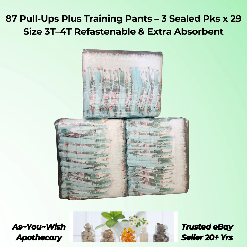 87 Pantalones de Entrenamiento Pull-Ups Plus 3T-4T 32–40 lb 3 Paquetes de 29 Huggies Niños Niñas Foto 2 de 4