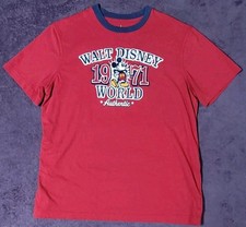 Vintage Walt Disney World 1971 Authentic Red T-Shirt Mickey Mouse Size L