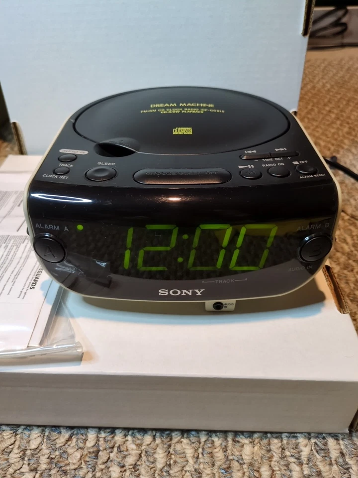 Sony ICF-CD815 Dream Machine Reproductor de CD Radio Reloj Funciona Excelente Foto 3 de 4