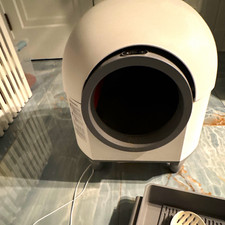 Automatic Self-Cleaning Cat Litter Box, Wi-Fi, Alexa Compatible, White