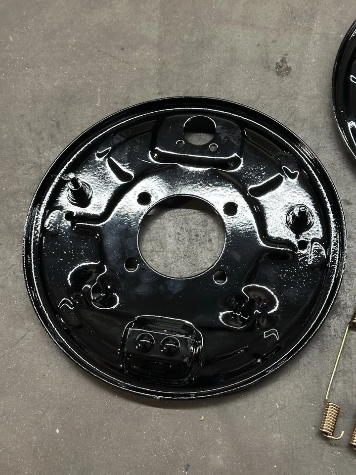 PLACAS DE RESPALDO DE TAMBOR BMW 2002 TI TII 250mm E21 320i OEM TURBO ALPINA GENUINO Foto 4 de 4