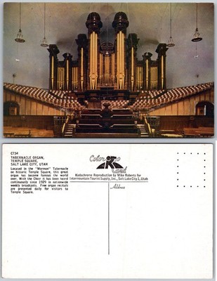 Tabernacle Organ Salt Lake City Utah Postcard