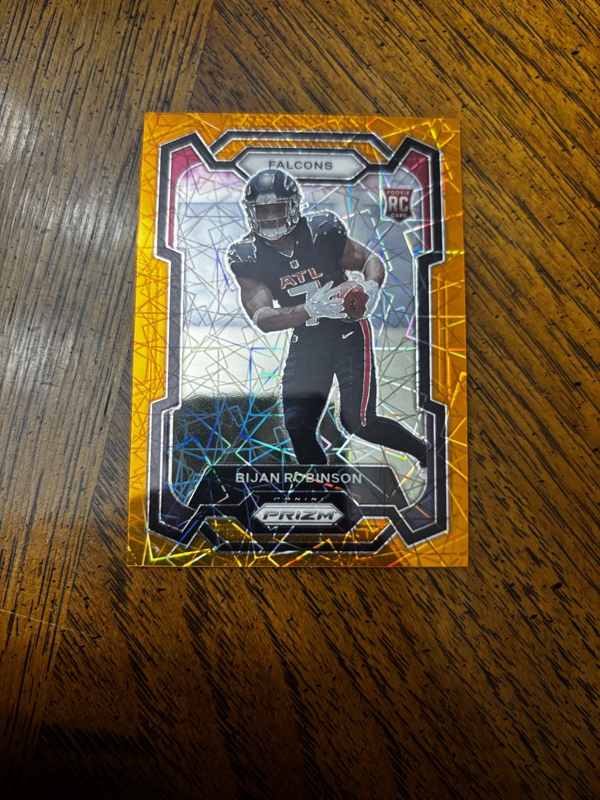 2023 Panini Prizm #305 Bijan Robinson Orange Lazer RC