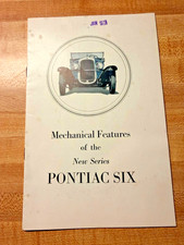 Mechanical Features of the new series Pontiac six brochure 1928