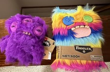 Fuggler Lot of 2 - Rainbow Notebook Keyring Plush Funny Ugly Monster NEW