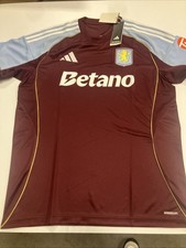 adidas Aston Villa Home Shirt 2025/26 Lehmann #34 Jersey BNWT Men's Size Large