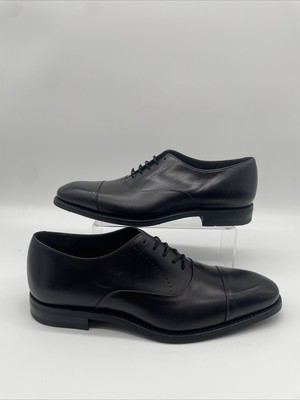 Loake Phoenix Herren Schwarz Leder Oxford Schuhe UK 10 EU 44 Neu ohne Karton
