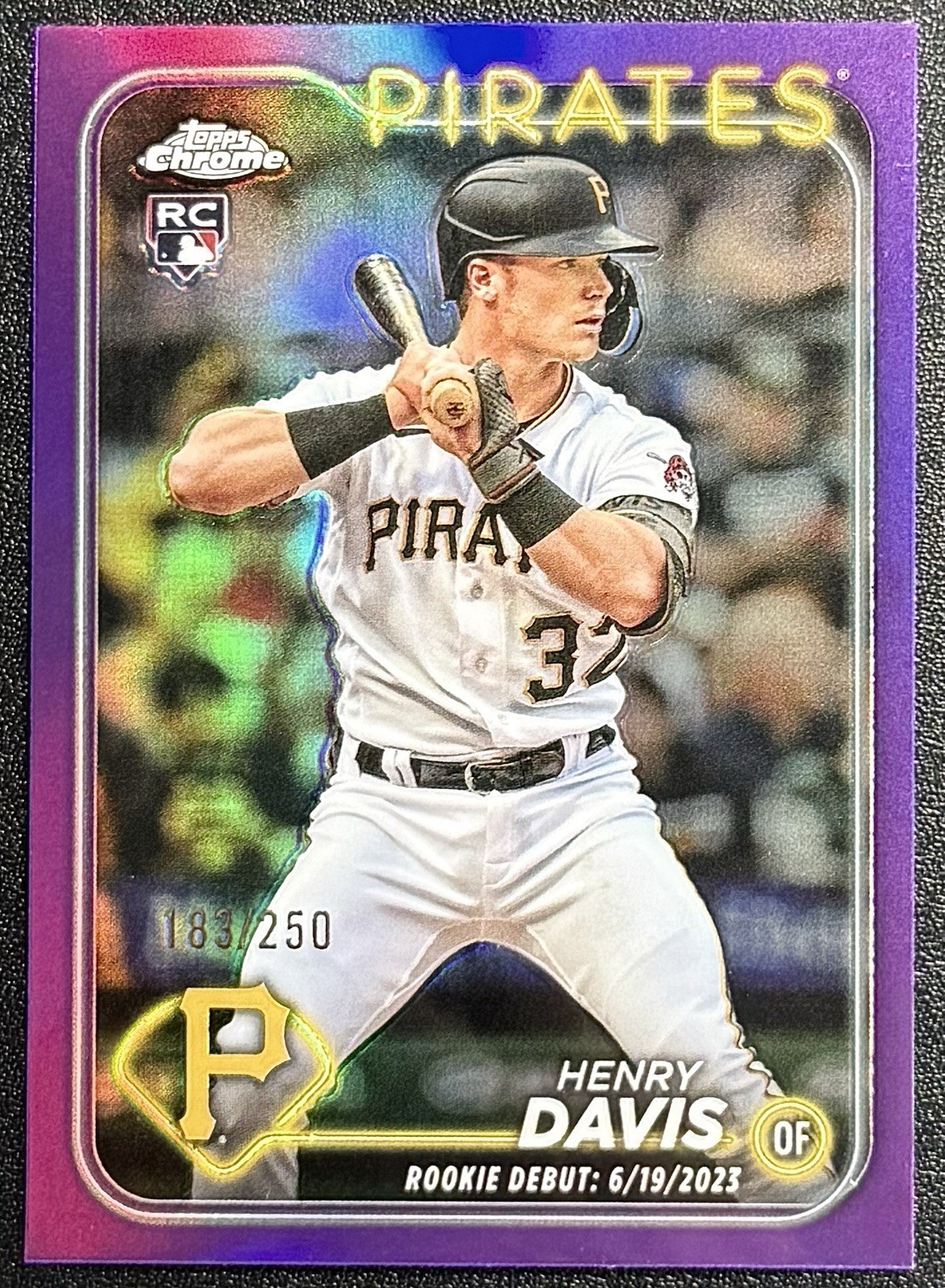 2024 Topps Chrome - Henry Davis #260 Purple Refractor /250 (RC)