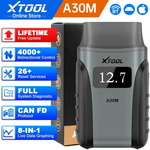 XTOOL A30M Bluetooth Bidirectional OBD2 Scanner All System Diagnostic 26+Service image 3