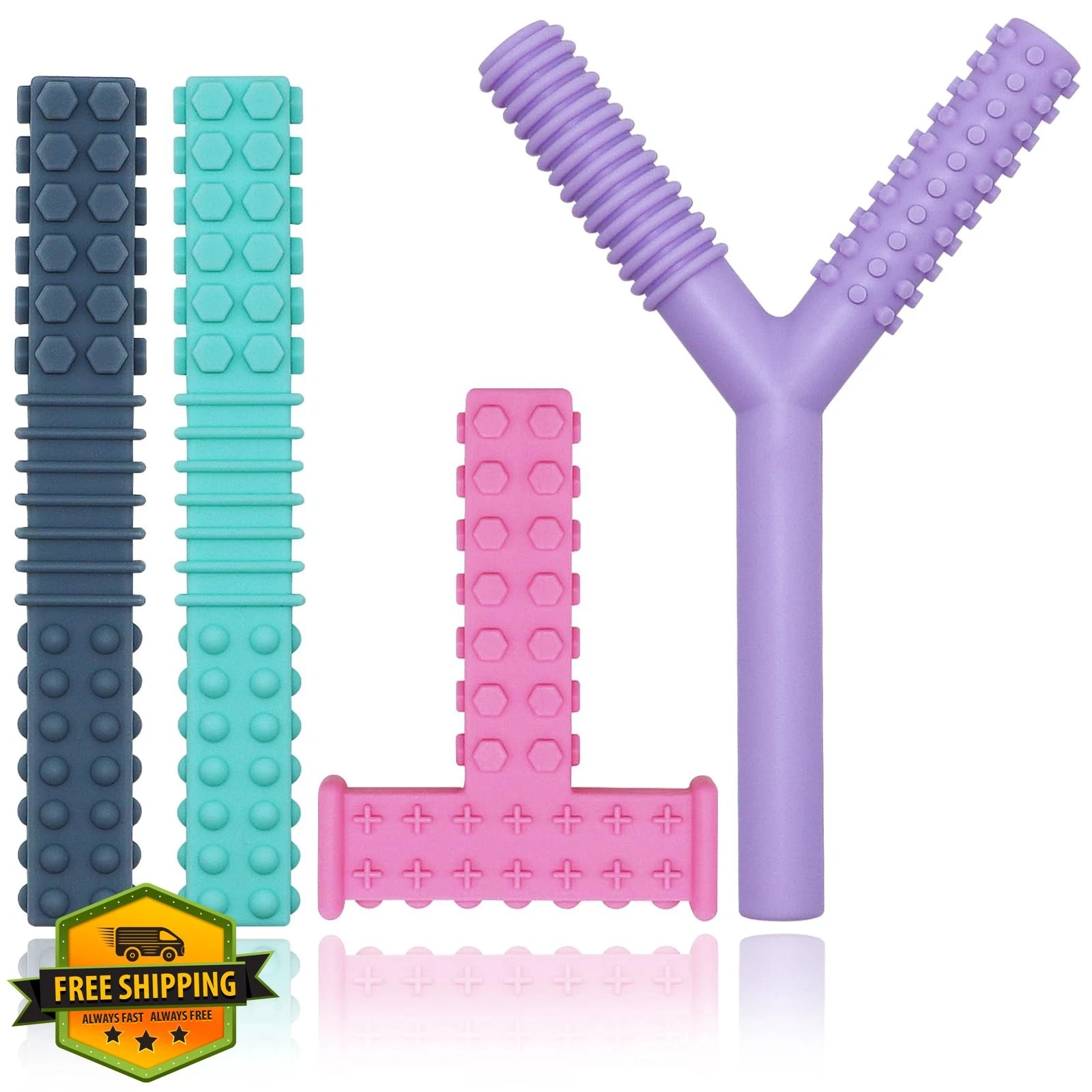 Maberry Tech Direct Chew Tubes Sticks 4 Pack Silicone
