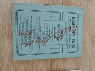 Vintage Racecards x3 Kempton Park 1920/54 & 69