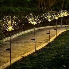 2X Solar Fairy Lights Firework Starburst Outdoor Garden Lawn Pathway Decor DIY