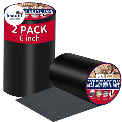 Butyl Sealant Tape for Deck Joists, 6'' X 50' Deck Joist Tape, Waterproof and Wea