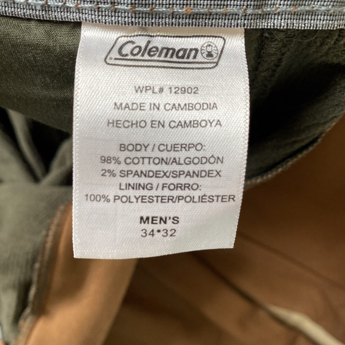 Coleman Mens 36x30 Fleece Lined 100 Cotton Pants Green for Coleman Mens 36x30 Fleece Lined 100 Cotton Pants Green for