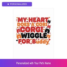 Custom Corgi Pet Lover Poster Personalized Name Matte Art Print Dog Owner