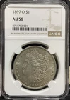 AU58 - 1897-O Silver Morgan Dollar NGC AU58 Looks Better Grade Key Date 1897-O