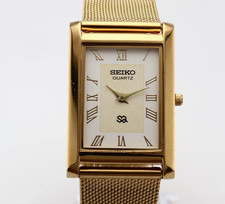 Vintage Seiko Slim Tank Quartz Men's Watch, Gentleman s Choice - FREE SHIPPING