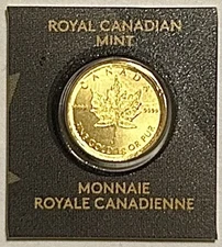 RCM 1 Gram .9999 Gold Maple Leaf Unopened
