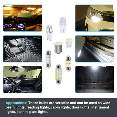 23 Pcs Kit Bombillas LED Interior Coche 6500K Canbus T10 W5W C5W BA9S - Luz Blanca Xenón Completa
