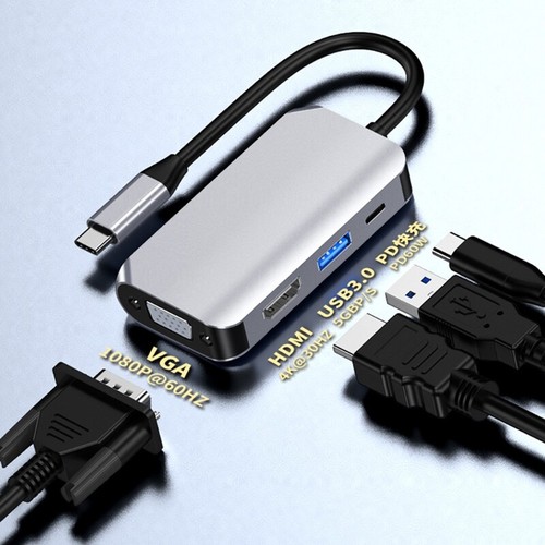 4-in-1 Display Port Hub TV Cable Display Port Aux Converter Adapter - Picture 2 of 8