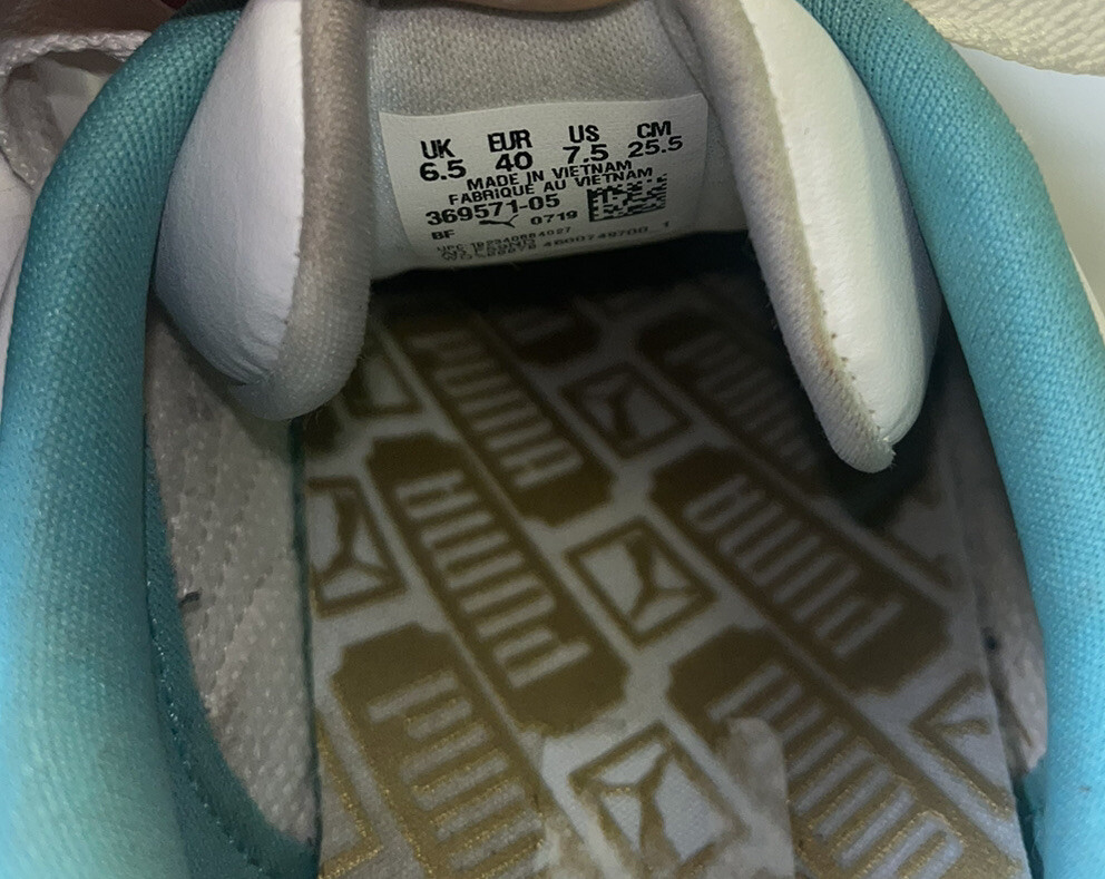 Size 7.5 - PUMA Roma Basic Plus White Turquoise 3… - image 6