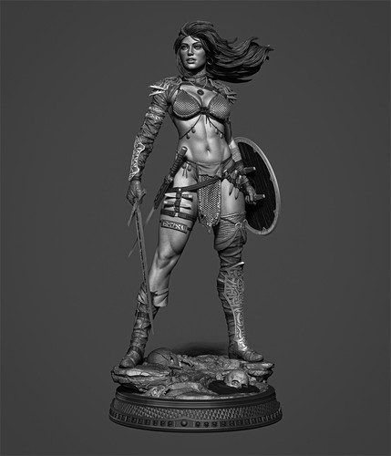 3D Print 1/6 1/4 Red Sonja Garage Kit Figure Model Kit Unpainted Unassembled GK - 第 9/14 張圖片