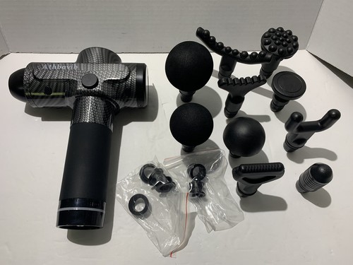 Massage Gun Deep Tissue Percussion Quiet Muscle Vibrating 20 Speed With 10 Heads - Picture 11 of 12