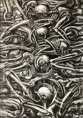 H.R. Giger Biomechanical Landscape Custom Framed Giger Print | eBay