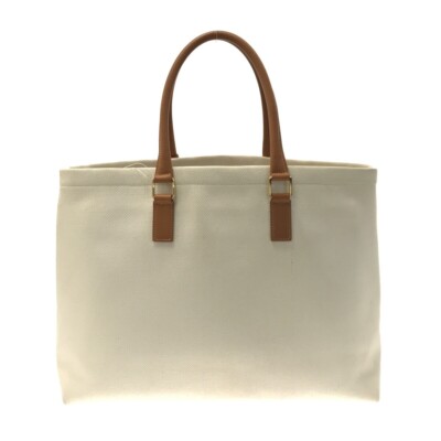 CELINE Horizontal Canvas Logo Tote 190062BNZ 02NT Leather