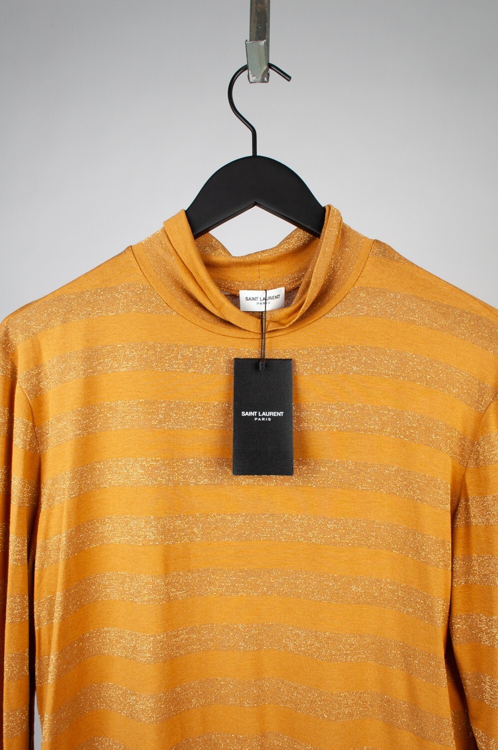 Maglione uomo Saint Laurent Paris originale nuovo senape collo tartaruga taglia XL H4151