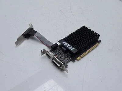 Carte graphique vidéo MSI NVIDIA GeForce GT 710 1GB GT 710 1GD3H LP - Photo 1/4