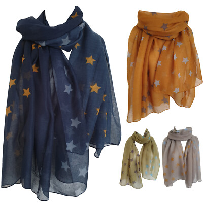 Star Fashion Scarf Womens Ladies New Lightweight Classy Unique