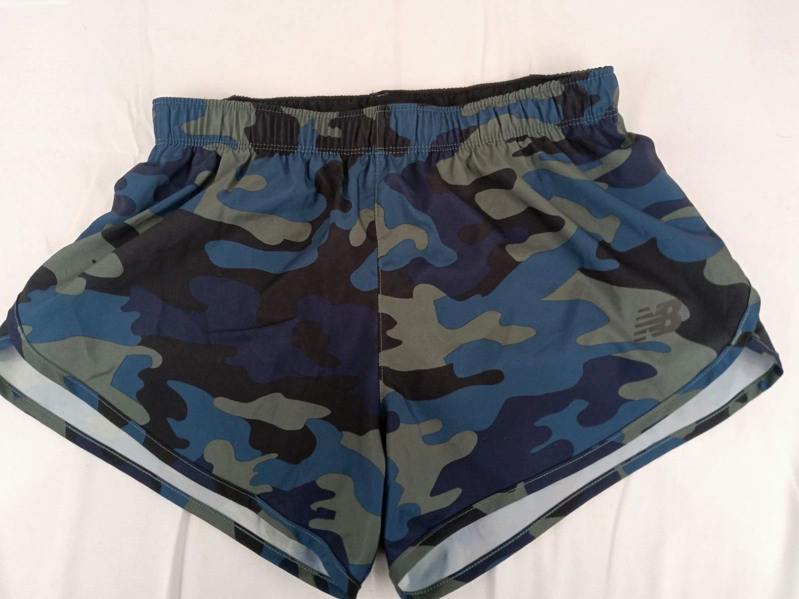 New Balance pantaloncino donna foderato running XS extra small blu mimetico coulisse