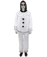 White Shirt Pants Hood for Cosplay Vintage Clown Party Costume HC-1041