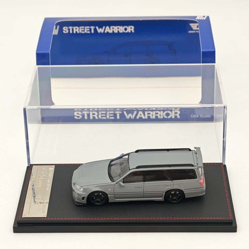 1:64 Street Weapon Nissan Stagea Skyline GT-R R34 Wagon Racing Gray Diecast Car - Foto 5 di 9