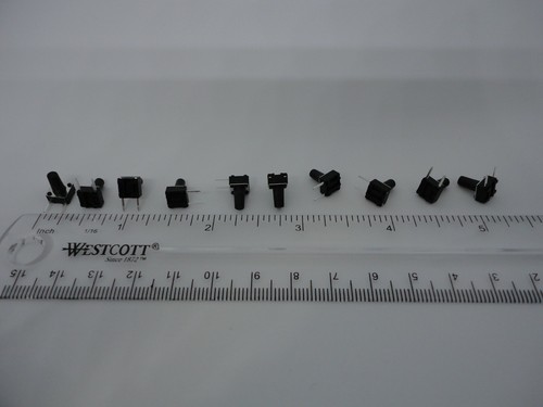 Paquete de 10 piezas Lote de 6x6x10 mm Microbotón Pulsador Táctil Interruptor Lateral 2 Pines - Imagen 7 de 8