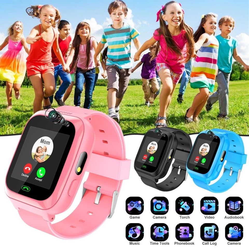 Kids Smart Watch Camera Video Call SIM GSM Game Phone Watches Boys Girls Gifts