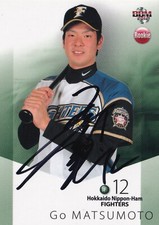 GO MATSUMOTO SIGNED AUTO'D 2012 BBM RC CARD #13 PSA/DNA COA NIPPON HAM FIGHTERS