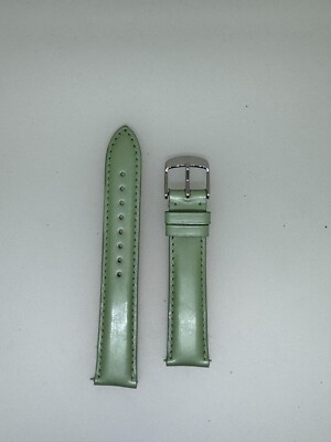 michele light green patent leather watch band strap 18MM x  display picture 1