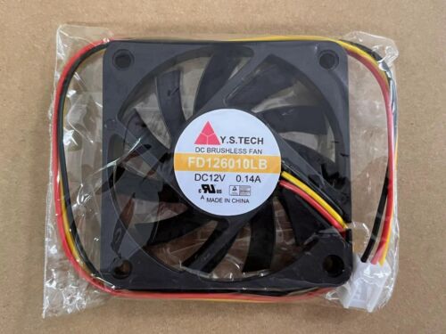 Y.S.TECH FD126010LB 6cm 60mm 6010 12V 0.14A Computer CPU 3pin Silent Cooling Fan - Picture 1 of 5
