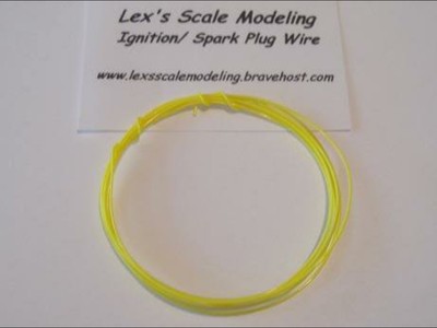 LEX'S SCALE MODELING Ignition Spark Plug Wire in Yellow 1/24 1/25 Models 3FT.
