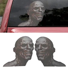 2Pcs Scary Skull Car Body Side Stickers Bumper Window Windshield Vinyl Decal DIY