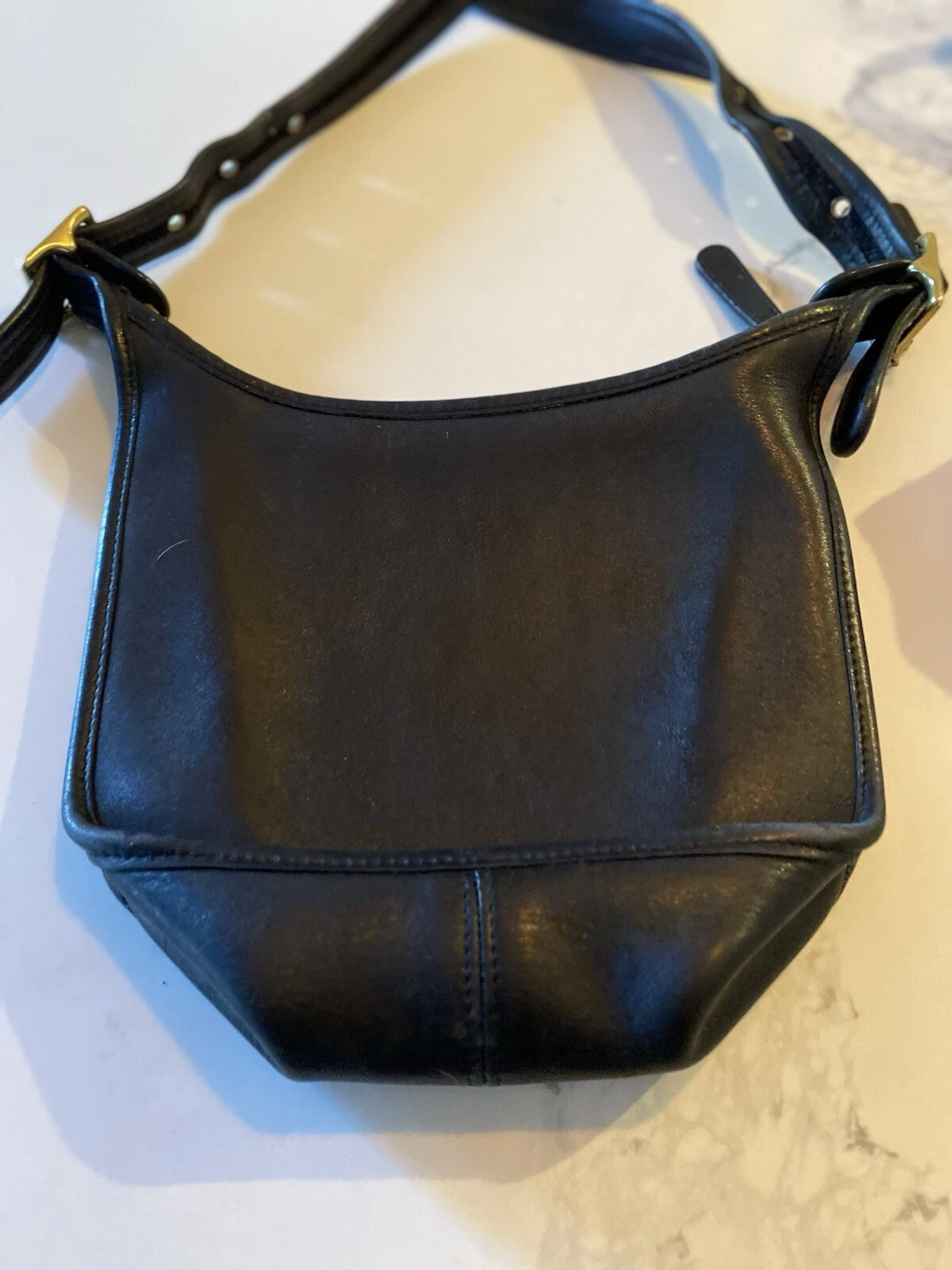 Borsa a tracolla Coach Legacy Janice vintage in pelle nera 9950