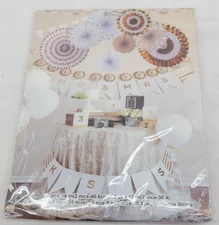 Hanging Paper Fans Party Decorations 8 Pieces Set     TF