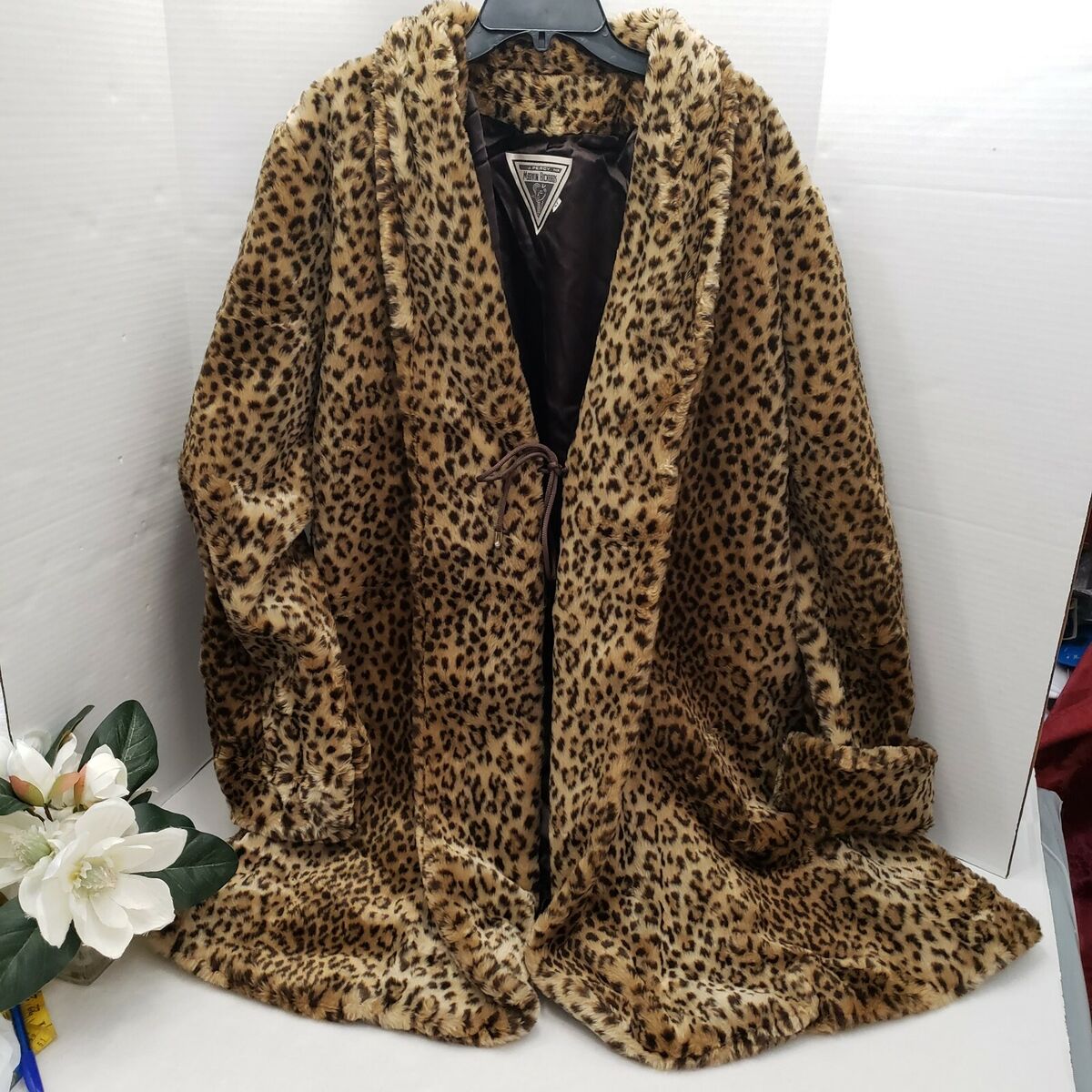 J Percy for Marvin Richards Womens Lush Leopard Cheetah Coat J Percy for Marvin Richards Womens Lush Leopard Cheetah Coat
